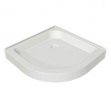 Maax Canada 105047-000-001 - NR 36.125 in. x 36.125 in. x 6.125 in. Neo-Round Corner Shower Base with Center Drain in White