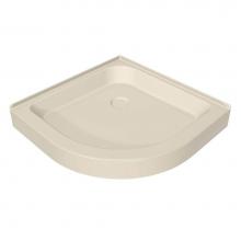 Maax Canada 105048-000-004 - NR 40.125 in. x 40.125 in. x 6.125 in. Neo-Round Corner Shower Base with Center Drain in Bone