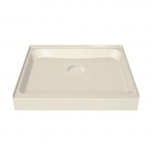 Maax Canada 105052-000-004 - SQ 41.75 in. x 42.125 in. x 6.125 in. Square Alcove Shower Base with Center Drain in Bone