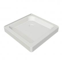 Maax Canada 105053-000-001 - SQ 32.125 in. x 32.125 in. x 6.125 in. Square Corner Shower Base with Center Drain in White