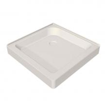 Maax Canada 105053-000-007 - SQ 32.125 in. x 32.125 in. x 6.125 in. Square Corner Shower Base with Center Drain in Biscuit