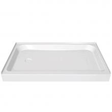 Maax Canada 105055-L-000-001 - MAAX 59.75 in. x 30.125 in. x 6.125 in. Rectangular Alcove Shower Base with Left Drain in White