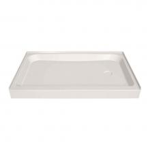 Maax Canada 105055-R-000-007 - MAAX 59.75 in. x 30.125 in. x 6.125 in. Rectangular Alcove Shower Base with Right Drain in Biscuit