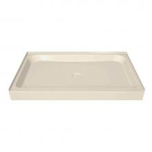 Maax Canada 105057-000-004 - MAAX 59.75 in. x 36.125 in. x 6.125 in. Rectangular Alcove Shower Base with Center Drain in Bone