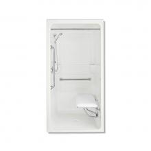 Maax Canada 105084-000-001 - 3636 43 in. x 36.5 in. x 82.25 in. 1-piece Shower with No Seat, Center Drain in White