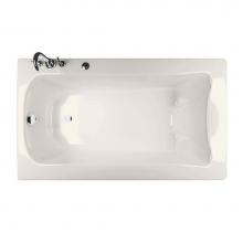 Maax Canada 105310-R-055-007 - Release 59.75 in. x 32 in. Alcove Bathtub with Aerofeel System Right Drain in Biscuit