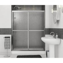 Maax Canada 105412-970-084-000 - Polar 54-59.5 in. x 68 in. Bypass Alcove Shower Door with Raindrop Glass in Chrome