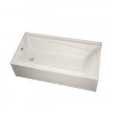 Maax Canada 105454-R-108-007 - New Town IFS 59.75 in. x 30 in. Alcove Bathtub with Aerosens System Right Drain in Biscuit