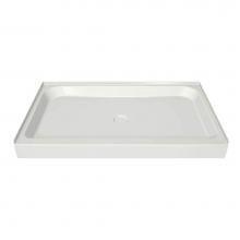 Maax Canada 105533-000-001 - MAAX 59.75 in. x 34.125 in. x 6.125 in. Rectangular Alcove Shower Base with Center Drain in White