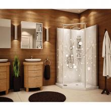Maax Canada 105543-000-129 - Lobelia 36 in. x 36 in. x 72 in. Neo-Angle Shower Kit with Center Drain in White with Centre Silk