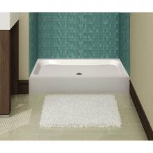 Maax Canada 105623-000-002 - Finesse 60 in. x 32 in. x 7 in. Rectangular Alcove Shower Base with Center Drain in White