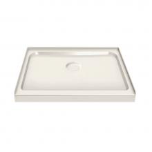 Maax Canada 105663-000-007 - SQ 31.75 in. x 32.125 in. x 4.125 in. Square Alcove Shower Base with Center Drain in Biscuit