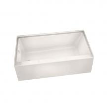 Maax Canada 105704-000-007-101 - Rubix AFR 59.75 in. x 32 in. Alcove Bathtub with Left Drain in Biscuit