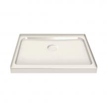 Maax Canada 105714-000-007 - SQ 41.75 in. x 42.125 in. x 4.125 in.  Alcove Shower Base with Center Drain in Biscuit