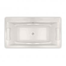 Maax Canada 105743-054-007 - Optik C 66 in. x 36 in. Drop-in Bathtub with Hydrofeel System Center Drain in Biscuit