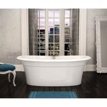 Maax Canada 105744-000-001-100 - Ella Sleek 66 x 36 Acrylic Freestanding Center Drain Bathtub in White with White Skirt
