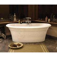 Maax Canada 105745-000-001 - Ella Embossed 66 in. x 36 in. Freestanding Bathtub with Center Drain in White