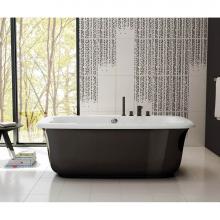 Maax Canada 105756-000-015 - Miles 66 in. x 36 in. Freestanding Bathtub with Center Drain in Black