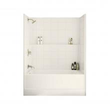 Maax Canada 105930-R-000-007 - TSTEA Plus 59.75 in. x 32 in. x 78 in. 1-piece Tub Shower with Right Drain in Biscuit