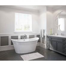 Maax Canada 106150-000-002 - Orchestra 60 in. x 32 in. Freestanding Bathtub with Center Drain in White