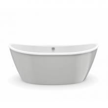 Maax Canada 106193-000-010 - Delsia 66 in. x 36 in. Freestanding Bathtub with Center Drain in Platinum Grey