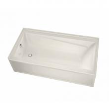 Maax Canada 106232-L-001-007 - Exhibit IFS AFR DTF 59.875 in. x 42 in. Alcove Bathtub with Whirlpool System Left Drain in Biscuit