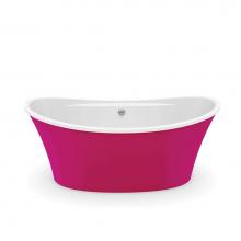Maax Canada 106267-000-236 - Ariosa 66 in. x 36 in. Freestanding Bathtub with Center Drain in Pink Martini