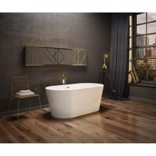Maax Canada 106384-000-001-000 - Louie 5829 58.25 in. x 28.875 in. Freestanding Bathtub with Center Drain in White