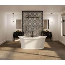 Maax Canada 106389-000-001 - Elina 66 in. x 33.875 in. Freestanding Bathtub with Center Drain in White
