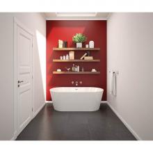 Maax Canada 106471-000-001 - Lorca 66.875 in. x 31.25 in. Freestanding Bathtub with Center Drain in White
