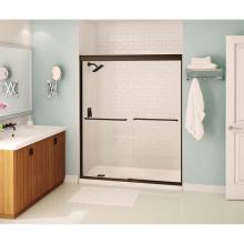 Maax Canada 135664-900-172-000 - Aura 51-55 in. x 71 in. Bypass Alcove Shower Door with Clear Glass in Dark Bronze