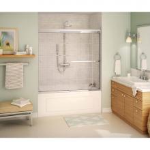 Maax Canada 135673-963-084-000 - Aura 55-59 in. x 57 in. Bypass Tub Door with French Door Glass in Chrome