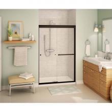 Maax Canada 135674-900-172-000 - Aura SC 43-47 in. x 71 in. Bypass Alcove Shower Door with Clear Glass in Dark Bronze
