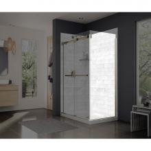 Maax Canada 137311-900-305-000 - Duel and Inverto Return Panel for 36 in. Base with Clear glass in Brushed Nickel