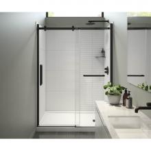 Maax Canada 138956-900-340-000 - Halo Pro Sliding Door with Towel Bar 56  1/2-59 x 78  3/4 in. 8 mm
