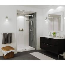 Maax Canada 138996-900-340-000 - Halo 44.5-47 in. x 78.75 in. Sliding Alcove Shower Door with Clear Glass in Matte Black