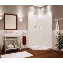 Maax Canada 140079-000-006 - SECCSS36 37.5 in. x 37.5 in. x 77.75 in. 2-piece Shower with No Seat, Center Drain in Sterling Sil