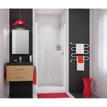 Maax Canada 140086-000-015 - SS36 36 in. x 35.5 in. x 79.25 in. 1-piece Shower with No Seat, Center Drain in Black