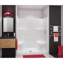 Maax Canada 140093-000-002-000 - SST3660 60 in. x 36 in. x 72 in. 1-piece Shower with No Seat, Center Drain in White