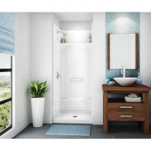 Maax Canada 145018-000-006 - KDS 31.875 in. x 32 in. x 76 in. 4-piece Shower with No Seat, Center Drain in Sterling Silver