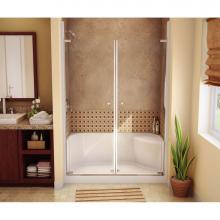 Maax Canada 145033-L-000-015 - SPS AFR 47.875 in. x 33.625 in. x 22.125 in. Rectangular Alcove Shower Base with Left Seat, Center