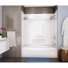 Maax Canada 148006-R-000-002 - Essence TS 59.875 in. x 30 in. x 77.5 in. 4-piece Tub Shower with Right Drain in White