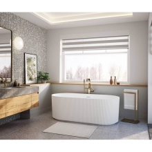 Maax Canada 107831-000-240-000 - Tori Matte 6732 Acrylic Freestanding Center Drain Bathtub in Matte White