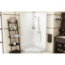 Maax Canada 140009-000-004 - CSS40 41.5 in. x 41.5 in. x 77.5 in. 1-piece Shower with No Seat, Center Drain in Bone