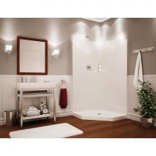 Maax Canada 140079-000-004 - SECCSS36 37.5 in. x 37.5 in. x 77.75 in. 2-piece Shower with No Seat, Center Drain in Bone