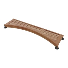 Maax Canada 10045579-185 - Curved Teak Shower Seat 48 in. in Teak