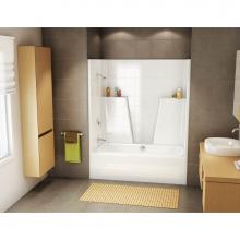 Maax Canada 140002-000-007 - BGT6034C 60 in. x 34 in. x 73.75 in. 1-piece Tub Shower with Center Drain in Biscuit