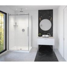 Maax Canada 138460-900-280-000 - Vela 44.5-47 x 78.75 in. 8mm Sliding Shower Door for Alcove Installation with Clear glass in Chrom