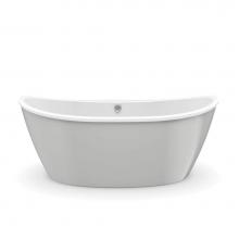 Maax Canada 106193-000-002-125 - Delsia 6636 AcrylX Freestanding Center Drain Bathtub in White with Sterling Silver Skirt