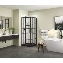 Maax Canada 137447-977-340-000 - Radia Square 32 x 32 x 71 1/2 in. 6 mm Sliding Shower Door for Corner Installation with French Gla